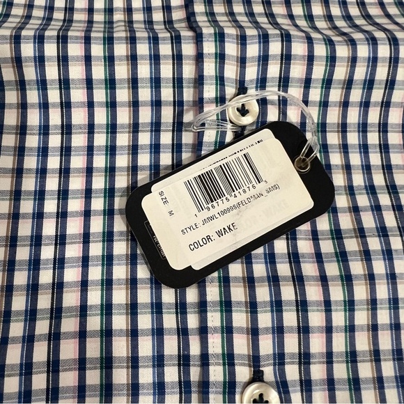 johnnie-O Top Shelf Feldman Button Up Shirt Wake NWT $178 Medium  Blue White - Picture 6 of 6